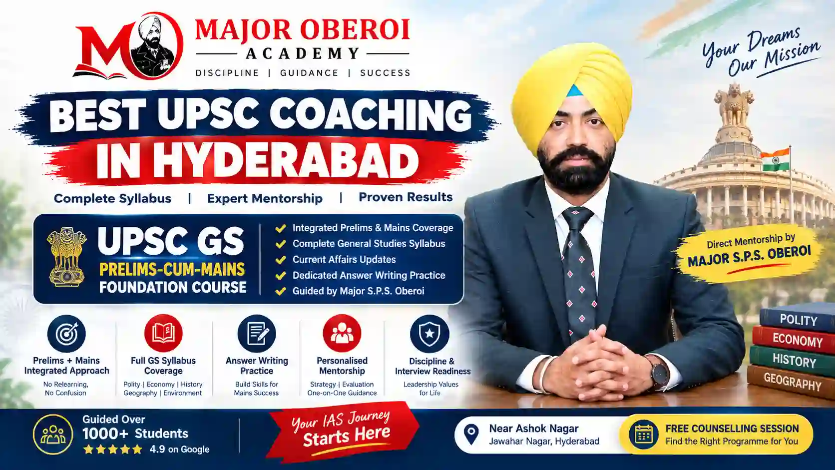 Best UPSC Coaching in Hyderabad | UPSC GS Foundation Course